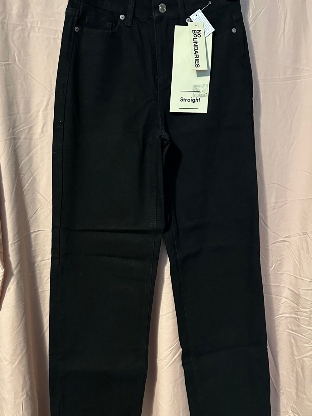 No Boundaries Black Straight-Leg Jeans